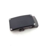 Wholesale Men's Sliding Belt Strap Automatic Surface Leather Buckle Only For 1 3/8" belt, Replacement Leather Ratchet Belt 1.38" width KAM 8 - Image 2