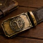 Retro style 12 constellations belt for men