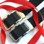 Wholesale Men's Matte Automatic Buckle Leather Belt | Split Cowhide, Laser Logo Business Dress Belt (Multiple Finishes) LAY-002 - Image 7