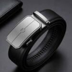 Custom Logo Business Men's Belts | Automatic Alloy Buckle | MOQ 300 Wholesale DC-8606 - Image 6