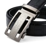 Wholesale Bonitogo Custom design MOQ 300 Business-style, light luxury, fashionable and simple alloy automatic buckle men's belt DC-8605 - Image 5