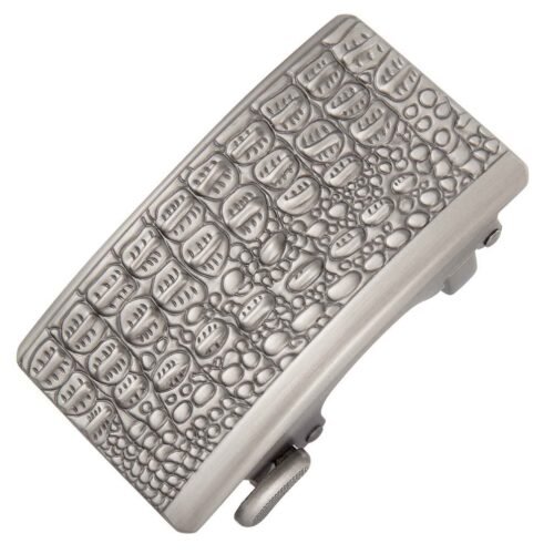Embossed Crocodile Texture Buckle, Zinc Alloy Automatic Belt Buckle, Quiet Luxury Hidden Wear Buckle, Casual Automatic Belt Head, Wholesale Ready Stock Buckle