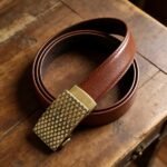 Men's Retro Automatic Belt with vintage alloy buckle 8618