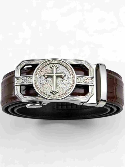 About Gothic Embossed Edition Cross Buckle Belt
