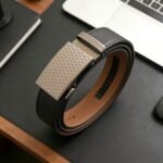 Wholesale Bonitogo High-end hardware honeycomb pattern automatic buckle men's belt dancreation-8621 - Image 3