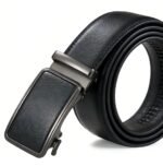 DC-8608 Wholesale Leather Faced Belts with Custom Logo Inlay