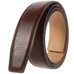 Men's Split Leather Automatic Ratchet Belt Strap