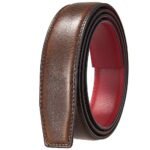 Men's Split Leather Automatic Ratchet Belt Strap
