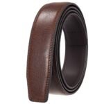 Men's Split Leather Automatic Ratchet Belt Strap