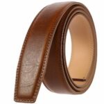 Men's Split Leather Automatic Ratchet Belt Strap