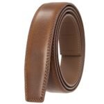 Men's Split Leather Automatic Ratchet Belt Strap
