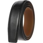 Men's Split Leather Automatic Ratchet Belt Strap