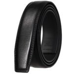 Men's Split Leather Automatic Ratchet Belt Strap