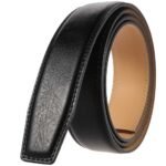 Men's Split Leather Automatic Ratchet Belt Strap