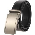 Wholesale  Men's Split Cowhide Leather Ratchet Belt, Automatic Buckle Adjustable Belt for Casual & Dress Wear  LY25-1066-1 - Image 3