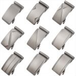Multiple Styles Brushed Silver Automatic Zinc Alloy Belt Buckles for Men (Model LY36-0331)