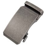 Brushed Silver Automatic Zinc Alloy Belt Buckle – Minimalist Geometric Design (LY36-0331)