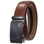 Ratchet Belt ,Split Leather,Automatic Buckle,Fashion,Minimalist