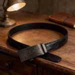 Wholesale Bonitogo Snake-pattern alloy automatic buckle fashion business crocodile leather men's belt dancreation-8623 - Image 3