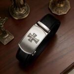 Wholesale Bonitogo Armor of Faith Cross Belt: Premium Leather Automatic Buckle DS006 - Image 3