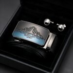 Bonitogo Wholesale Leather Belt – Personalized Mountain Relief Buckle for Outdoor & Sports – Bulk Custom Order DC8657 - Image 2