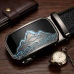Customized Landscape Automatic Buckle Leather Belt - Wholesale B2B Corporate & Club Gift - Personalized Father’s Day Collection DC8658 - Image 5