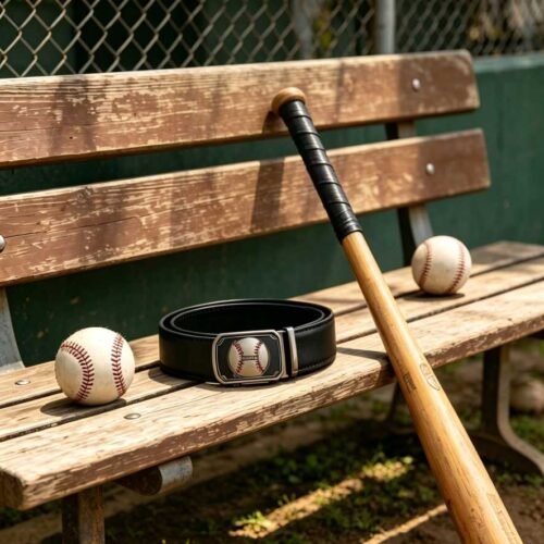 Baseball Theme Ratchet Belt