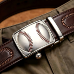 Wholesale Baseball Stitch Sport Belt – Custom Ratchet Buckle, Premium Leather DC8674 - Image 5
