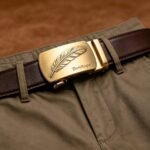 Wholesale Feather Pattern Ratchet Belt for Premium Corporate Gifts - Model DC8671 - Image 4