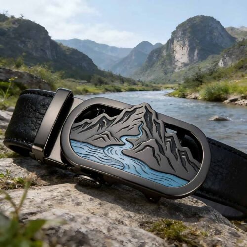 Men's mountain leather belt