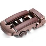 Leather Inlay Buckle Ratchet Belt Wholesale - Custom Men's Belt 8691 - Image 2