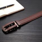 Leather Inlay Buckle Ratchet Belt Wholesale - Custom Men's Belt 8691 - Image 10