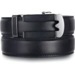 Leather Inlay Buckle Ratchet Belt Wholesale - Custom Men's Belt 8691 - Image 9