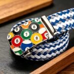 Wholesale Custom Billiards Pattern Braided Belt - Premium Metal Pool Ball Buckle for Sports Clubs DC86136 - Image 3