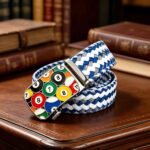 Wholesale Custom Billiards Pattern Braided Belt - Premium Metal Pool Ball Buckle for Sports Clubs DC86136 - Image 5