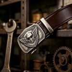 DC-86123 Wholesale Custom Motorbike Belt Buckles - Heavy Metal winged Helmet Design | Bulk Club & Group Orders - Image 4