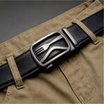 Custom Western Dining Genuine Leather Belt with Knife & Fork Mechanical Buckle - Luxury Restaurant Uniforms & Corporate Gifts (Model: DC-86122) - Image 4