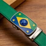 Custom Soccer Theme Automatic Buckle Belt | Quiet Luxury Brazil Style Leather Belt Wholesale - DC86113 - Image 4