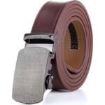 Wholesale Men's Genuine Leather Ratchet Belt - DC-8695 Automatic Buckle - Image 5