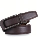 Wholesale Men's Ratchet Belt Genuine Leather | Custom Automatic Buckle Belt OEM/ODM DC8689 - Image 3