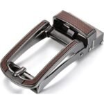 Wholesale Men's Automatic Belt with Imitation Pin Buckle, Minimalist Faux Leather Ratchet Belt Bulk - Style 86103 - Image 2