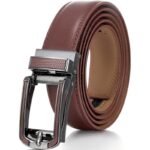 Wholesale Men's Automatic Belt with Imitation Pin Buckle, Minimalist Faux Leather Ratchet Belt Bulk - Style 86103 - Image 4
