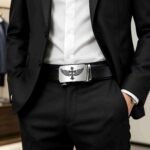Wholesale Men's Ratchet Leather Belt with Engraved Cross Wings - DC8685 - Image 10