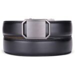 Wholesale Men's Automatic Ratchet Belt with Gunmetal Brushed Octagonal Buckle - DC8697 - Image 2
