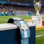 Argentina Flag Men's Ratchet Belts Wholesale | Custom Football Leather Belts Manufacturer DC86108 - Image 5