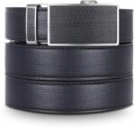 Wholesale Men's Leather Ratchet Belt with Matching Textured Buckle 8696 - Image 5