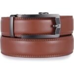 Wholesale Men's Leather Ratchet Belt - Minimalist Sliding Buckle | Bonitogo DC8693 - Image 2