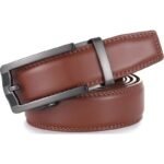 Wholesale Men's Leather Ratchet Belt - Minimalist Sliding Buckle | Bonitogo DC8693 - Image 7