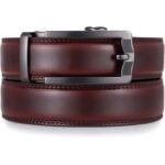 Wholesale Men's Leather Ratchet Belt - Minimalist Sliding Buckle | Bonitogo DC8693 - Image 3