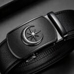 [Wholesale] Star & Moon Automatic Belt – Black Matte Ratchet Buckle, Premium Leather Style DC8678 - Image 11